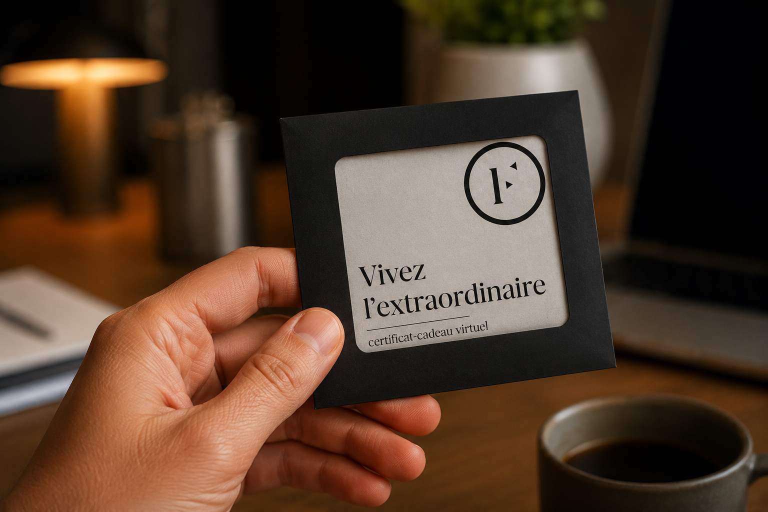 Carte-cadeau La Forfaiterie remise à un collègue