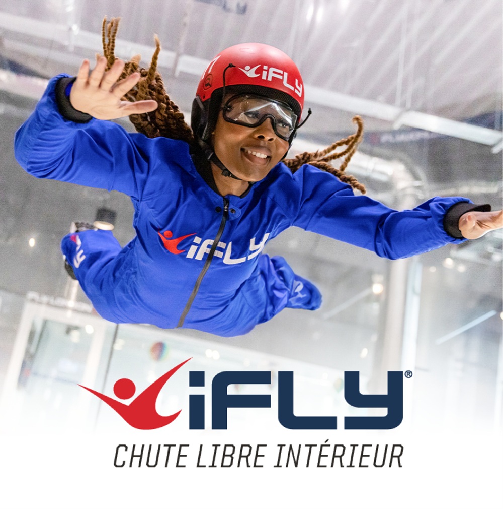 EXPÉRIENCE DE CHUTE LIBRE INTÉRIEUR POUR 1 PERSONNE, 2 VOLS D'INITIATION