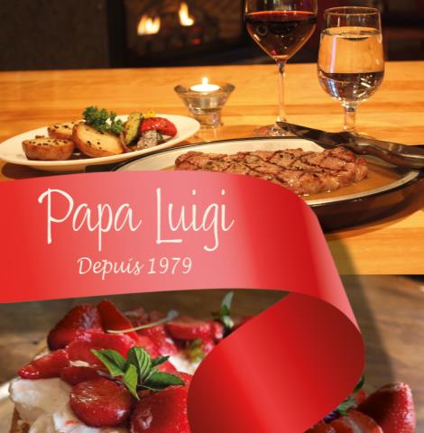 Menu au Restaurant Papa Luigi, Saint-Sauveur